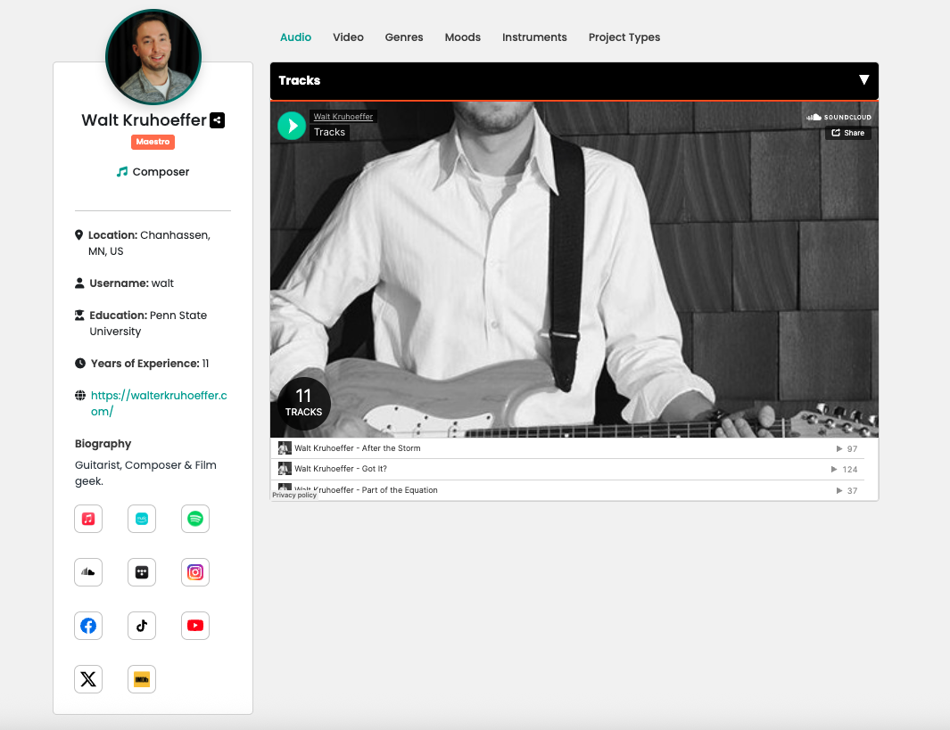 Compozly Composer Profile