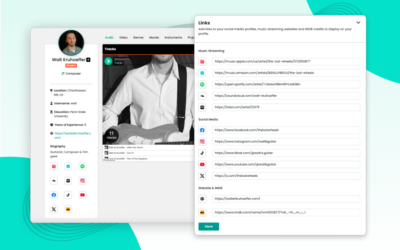 Feature Release: Social Media & Streaming Links for Composer Profiles